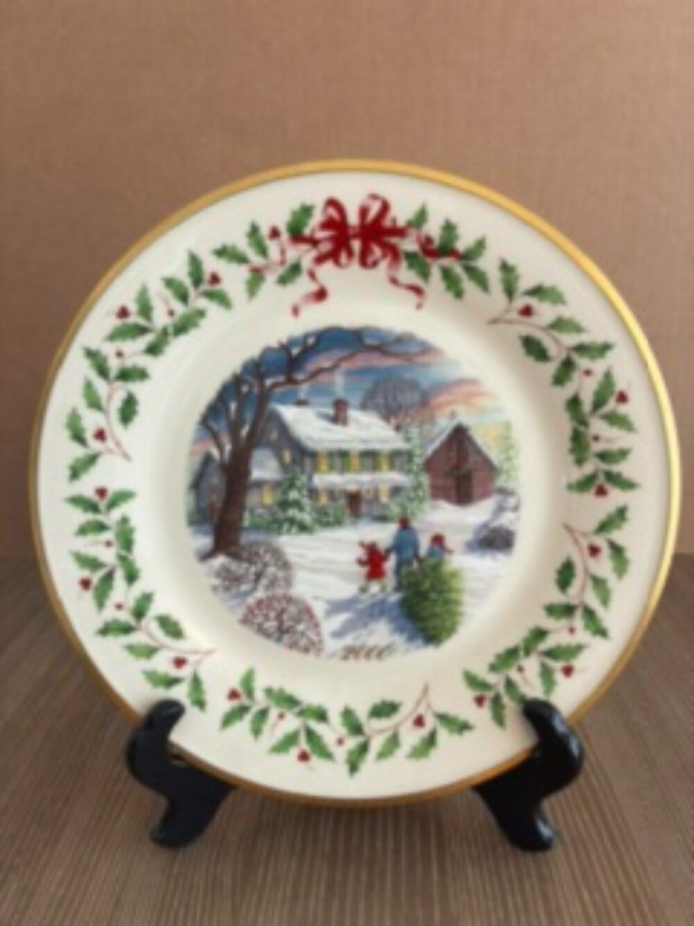 LENOX Annual Holiday Collector Plate 2000